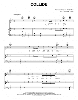 page one of Collide (Piano, Vocal & Guitar Chords (Right-Hand Melody))
