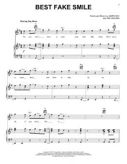 page one of Best Fake Smile (Piano, Vocal & Guitar Chords (Right-Hand Melody))