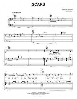 page one of Scars (Piano, Vocal & Guitar Chords (Right-Hand Melody))