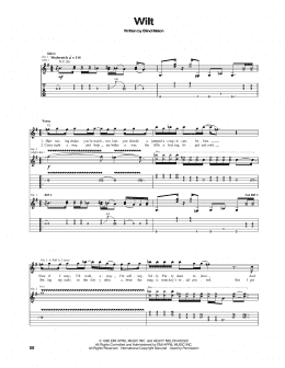 page one of Wilt (Guitar Tab)