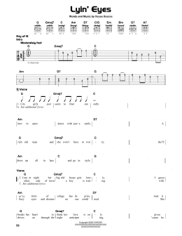 page one of Lyin' Eyes (Guitar Lead Sheet)