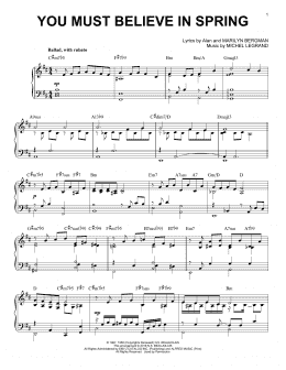 page one of You Must Believe In Spring [Jazz version] (arr. Brent Edstrom) (Piano Solo)