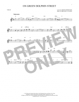 page one of On Green Dolphin Street (Violin Solo)