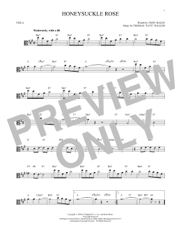 page one of Honeysuckle Rose (Viola Solo)