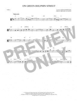 page one of On Green Dolphin Street (Viola Solo)