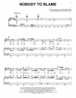 page one of Nobody To Blame (Piano, Vocal & Guitar Chords (Right-Hand Melody))