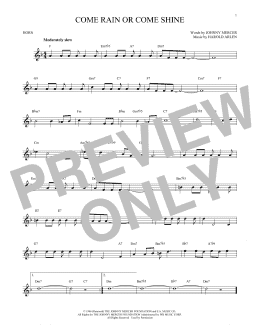 page one of Come Rain Or Come Shine (French Horn Solo)