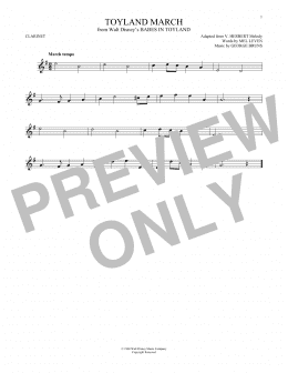 page one of Toyland March (from Babes In Toyland) (Clarinet Solo)