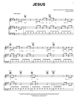 page one of Jesus (Piano, Vocal & Guitar Chords (Right-Hand Melody))