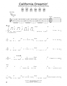 page one of California Dreamin' (Guitar Lead Sheet)