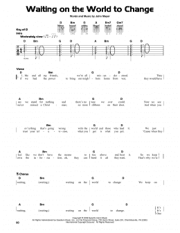 page one of Waiting On The World To Change (Guitar Lead Sheet)