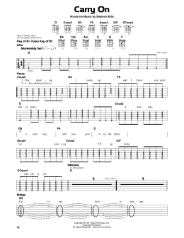 page one of Carry On (Guitar Lead Sheet)