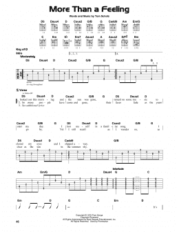 page one of More Than A Feeling (Guitar Lead Sheet)