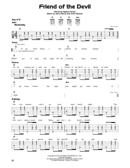 page one of Friend Of The Devil (Guitar Lead Sheet)