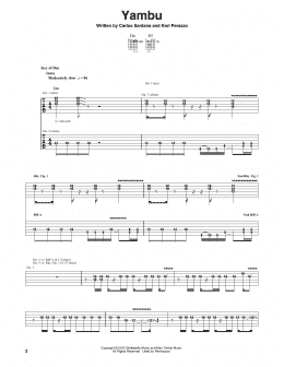 page one of Yambu (Guitar Rhythm Tab)