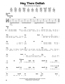 page one of Hey There Delilah (Guitar Lead Sheet)
