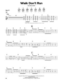 page one of Walk Don't Run (Guitar Lead Sheet)