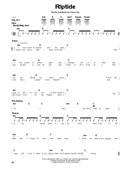 page one of Riptide (Guitar Lead Sheet)