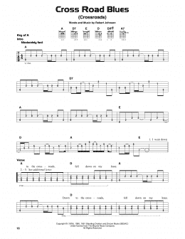 page one of Cross Road Blues (Crossroads) (Guitar Lead Sheet)