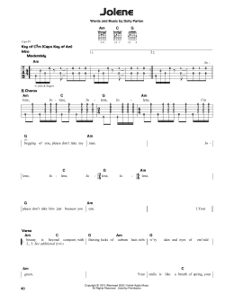 page one of Jolene (Guitar Lead Sheet)