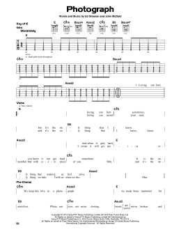 page one of Photograph (Guitar Lead Sheet)
