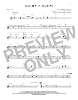 page one of Watch What Happens (Tenor Sax Solo)
