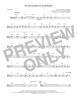 page one of Watch What Happens (Trombone Solo)