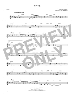 page one of Wave (French Horn Solo)