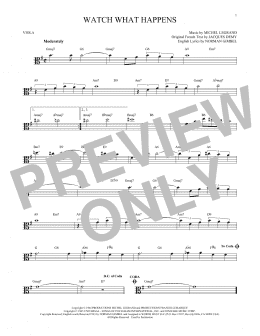 page one of Watch What Happens (Viola Solo)