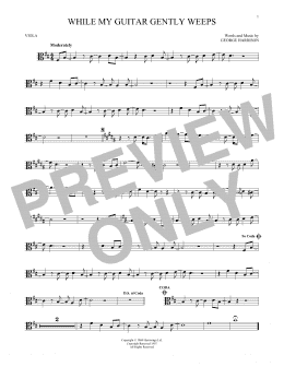 page one of While My Guitar Gently Weeps (Viola Solo)
