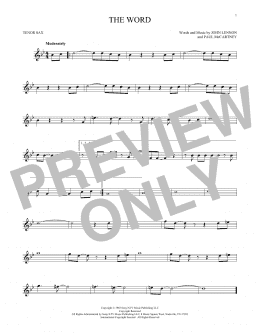 page one of The Word (Tenor Sax Solo)