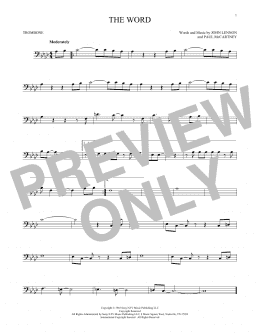page one of The Word (Trombone Solo)