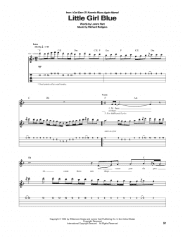page one of Little Girl Blue (Guitar Tab)