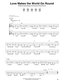 page one of Love Makes The World Go Round (Guitar Tab)