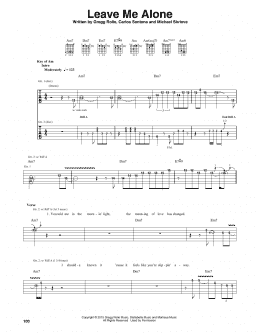 page one of Leave Me Alone (Guitar Rhythm Tab)