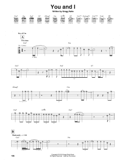 page one of You And I (Guitar Tab)