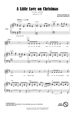 page one of A Little Love On Christmas (2-Part Choir)
