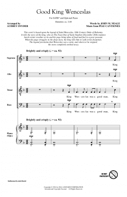 page one of Good King Wenceslas (SATB Choir)