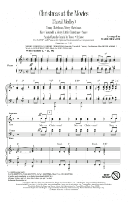 page one of Christmas At The Movies (Choral Medley) (SATB Choir)
