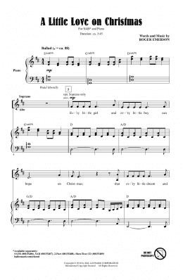 page one of A Little Love On Christmas (SAB Choir)