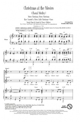 page one of Christmas At The Movies (Choral Medley) (2-Part Choir)