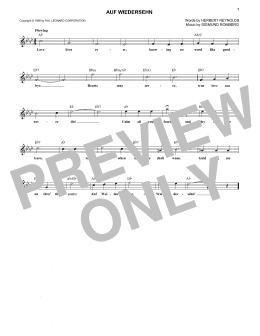page one of Auf Wiedersehn (Lead Sheet / Fake Book)
