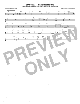 page one of Star Trek The Motion Picture (Lead Sheet / Fake Book)