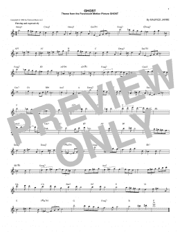 page one of Ghost (Lead Sheet / Fake Book)