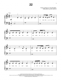 page one of 22 (Beginning Piano Solo)