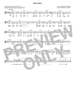 page one of Solid Gold (Lead Sheet / Fake Book)