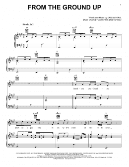 page one of From The Ground Up (Piano, Vocal & Guitar Chords (Right-Hand Melody))
