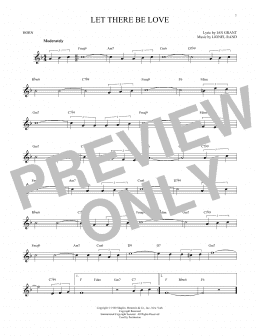 page one of Let There Be Love (French Horn Solo)