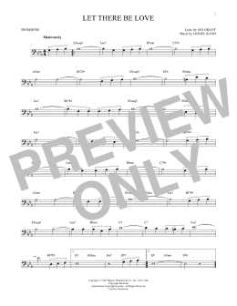 page one of Let There Be Love (Trombone Solo)