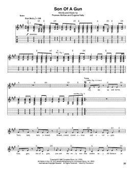 page one of Son Of A Gun (Guitar Tab)